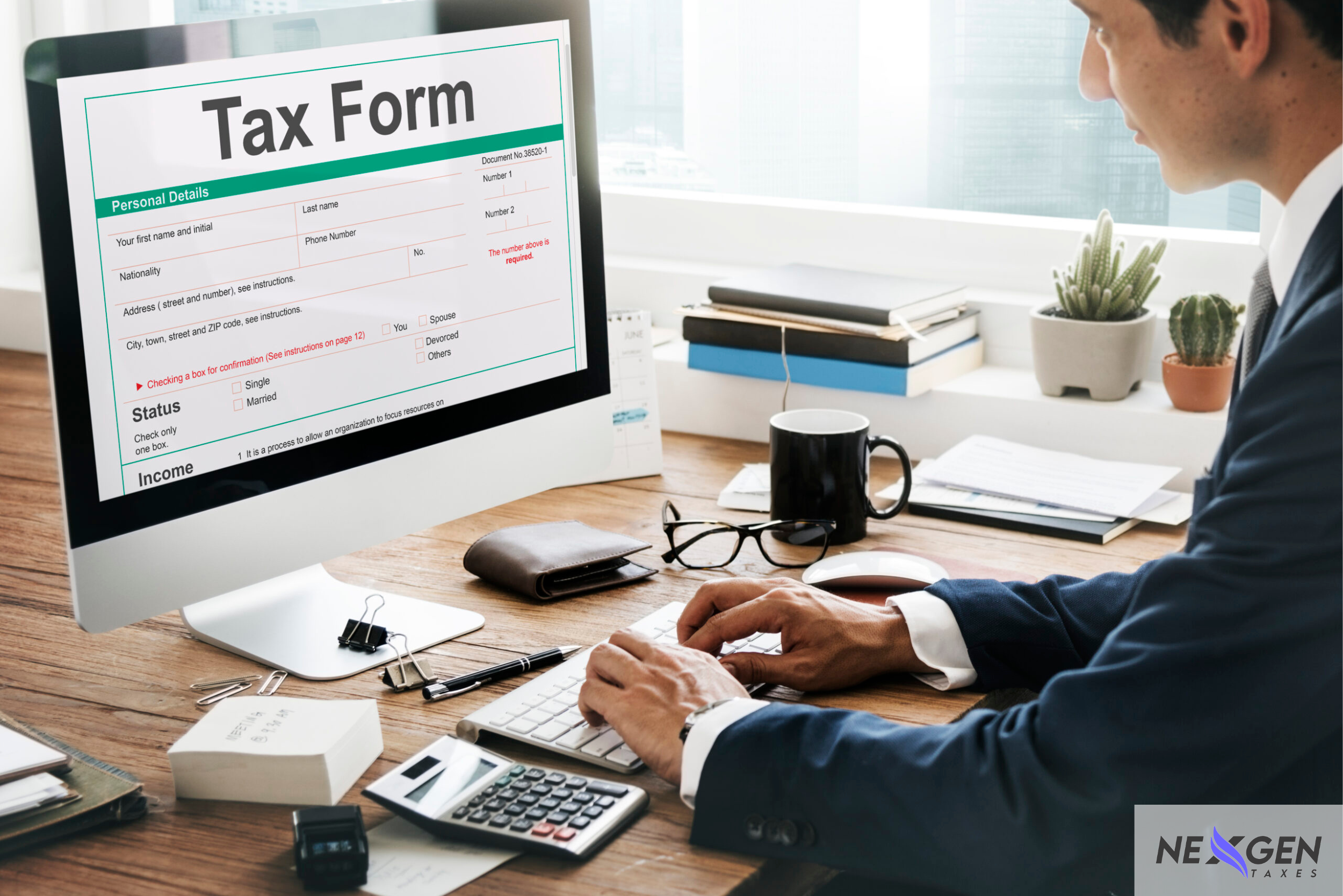 Tax Credits Claim Return Deduction Refund Concept