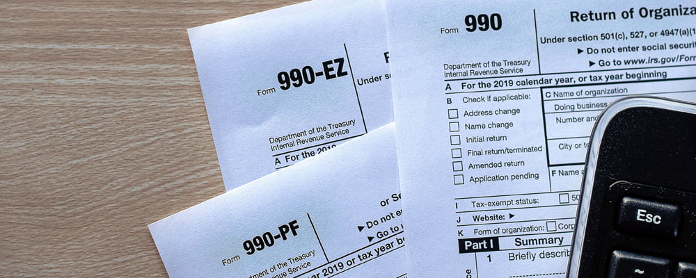 Non Profit Tax Filing Form 990, 990 EZ